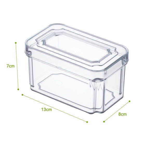 14pcs Stackable BPA-Free Refrigerator Storage Bins Pull Out Storage Drawer with Lids Drain Trays Kitchen Organization,Transparent Food Storage Bins Set